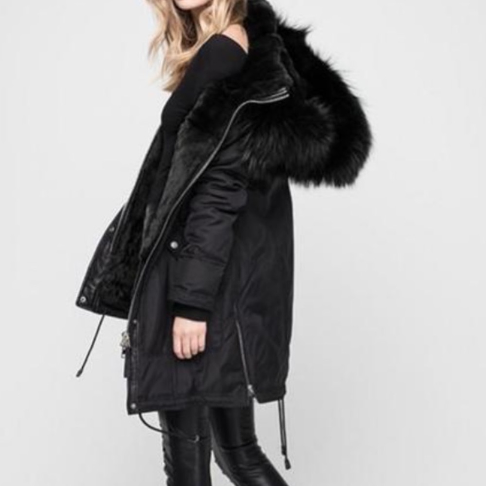 Nicole Benisti Chelsea Fur-lined parka ( very warm and heavy) in Black